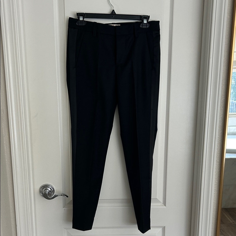 Zadig & Voltaire womens tuxedo prune split smoking  Black Dress Pants 34